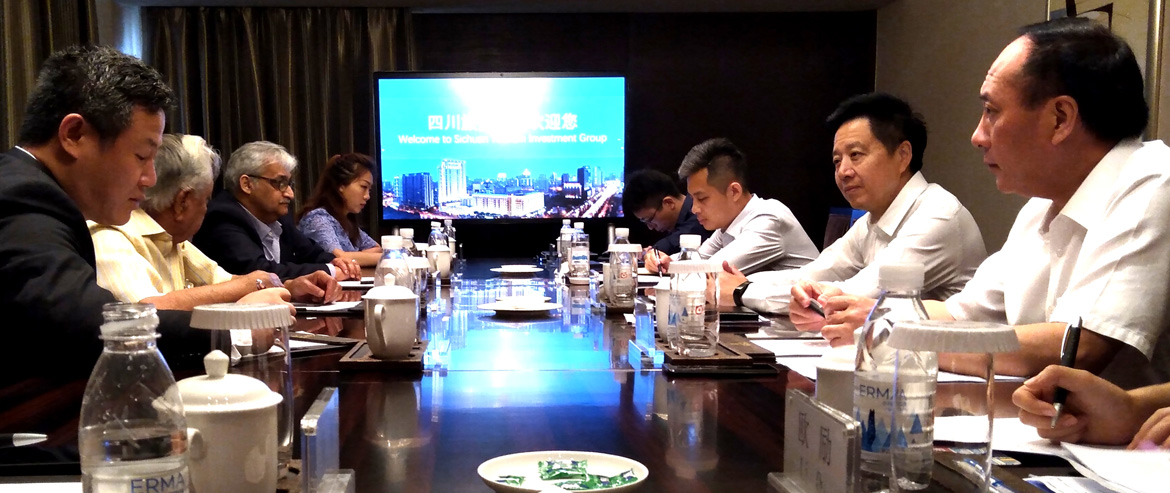 集团党委副书记、副董事长、总经理杨川会见印度靛蓝集团执行董事卡皮尔·巴蒂亚先生一行